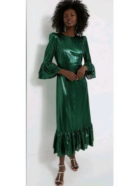 Pomander Place | Dresses | Tuckernuck Floral Buttonfront Midi Dress In Soft Green